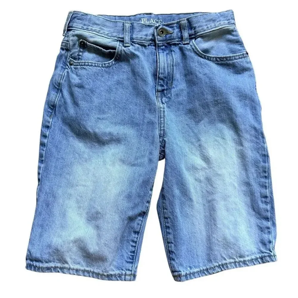 Youth Boys The Childrens Place Light Rinse Denim Jean Shorts - Sz 12